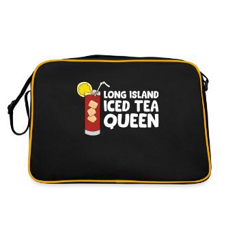 Long Island Eistee-Königin - Retro Tasche - Schwarz/Gold - Hinten