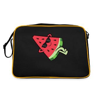 Fruit de pastèque Mignon Relaxant - Sac Retro - noir/or - Dos