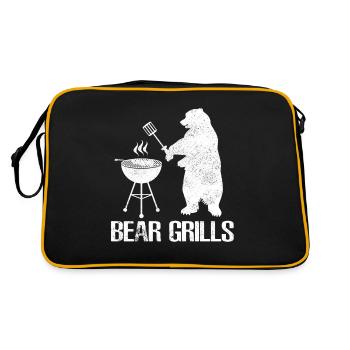 Bear Grills - Bear Grills - Bear grilling or BBQ barbecue - Retro Bag - black/gold - Back