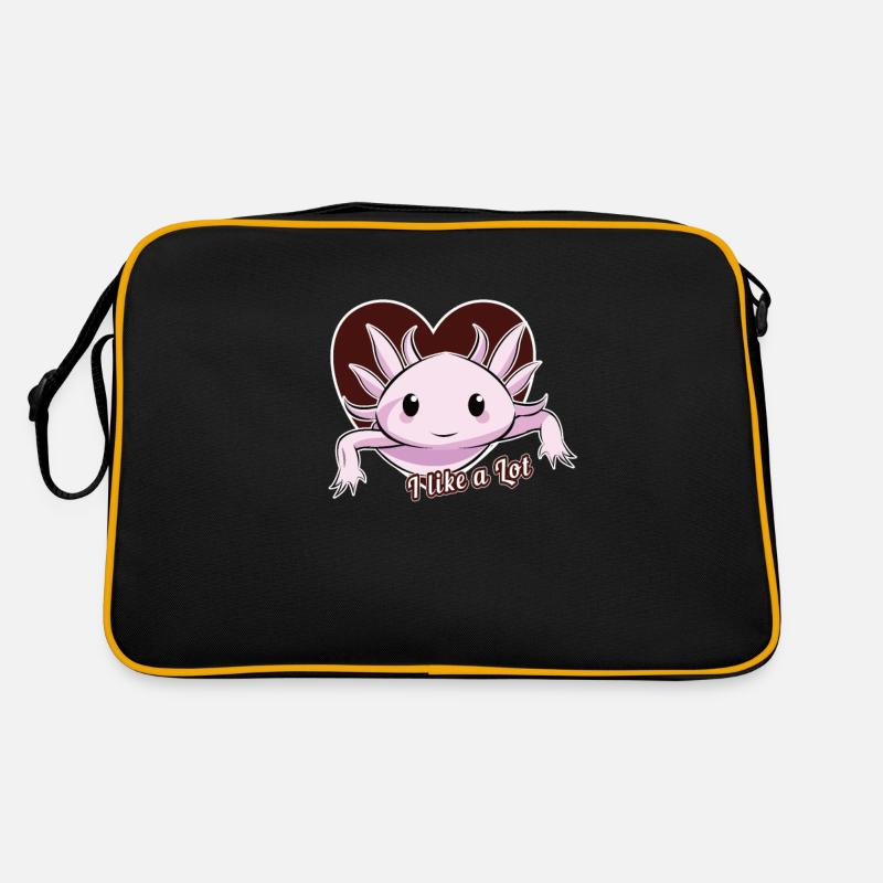 I like a lot. Axolotl, Geschenkidee Retro Tasche