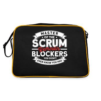 Git Developer Scrum Master Programmeur Cadeau - Sac Retro - noir/or - Dos