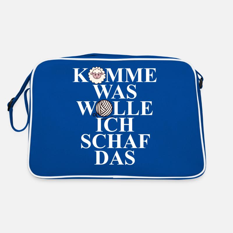 Komme Was Wolle Ich Schaf Das Baumwolle Bauer Retro Tasche