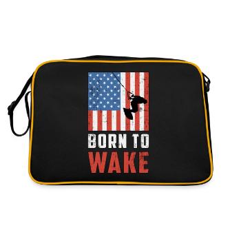 Wakeboard Wakeboard Wakeboard Cadeau de wakeboard - Sac Retro - noir/or - Dos