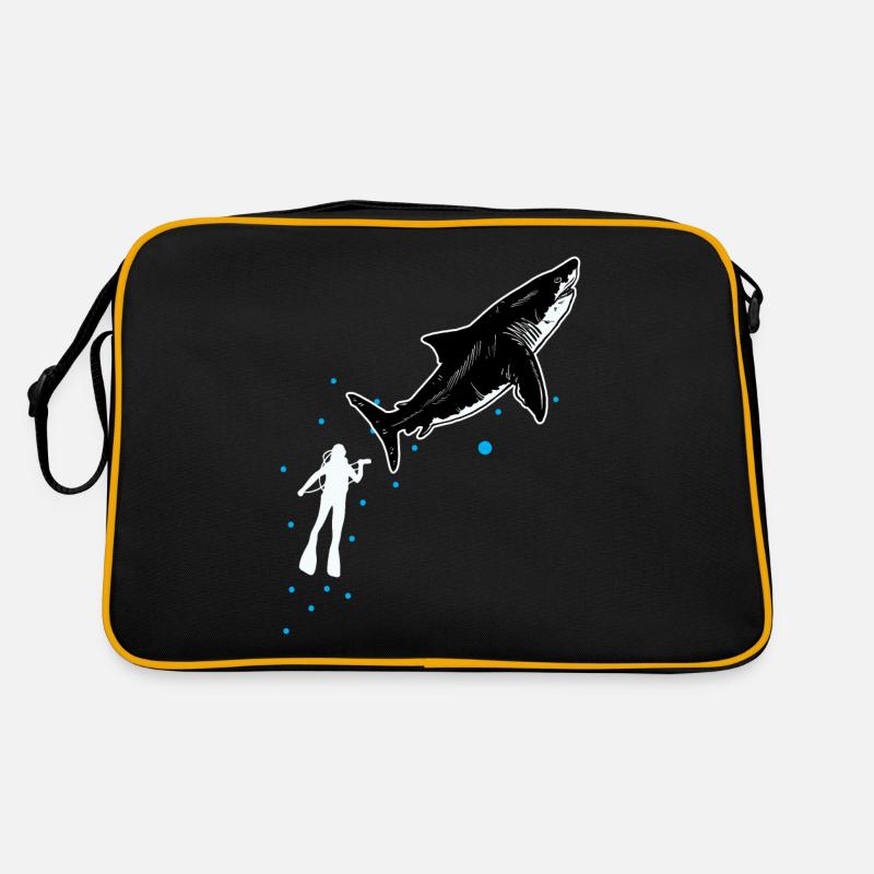 Plongée avec le requin-baleine - Sac Retro - noir/or