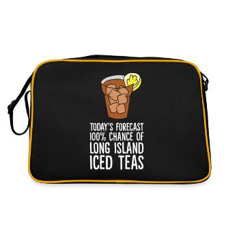 Heutige Vorhersage 100% Chance auf Long Island - Retro Tasche - Schwarz/Gold - Hinten