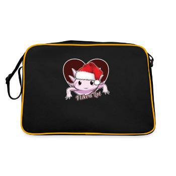 I like a lot. Axolotl Christmas Gift - Retro Bag - black/gold - Back