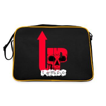Speedcore 240 BPM Techno Rave Uptempo Gabber - Retro Bag - black/gold - Back