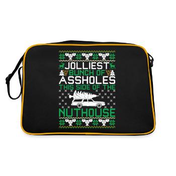 Jolliest Bunch Of Assholes Side Of The Nuthouse - Retro Bag - black/gold - Back