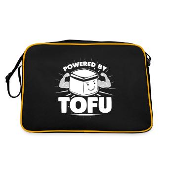 Powered by Tofu, Sustainable Soy Vegetarian - Retro Bag - black/gold - Back