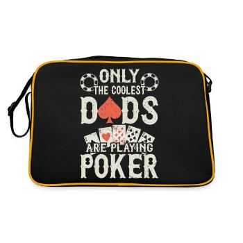 Only The Coolest Dads Are Playing Poker - Retro Bag - black/gold - Back