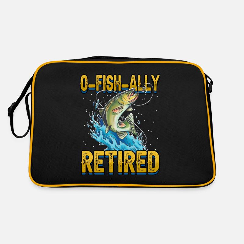 Drôle de pêche O-Fish-Ally Pêcheurs à la retraite - Sac Retro - noir/or