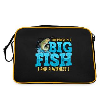 Drôle de bonheur est un gros poisson et un témoin - Sac Retro - noir/or - Dos