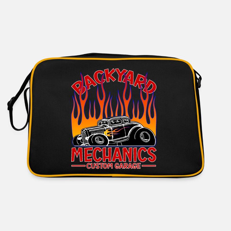 Backyard Mechanics - Retro Tasche - Schwarz/Gold