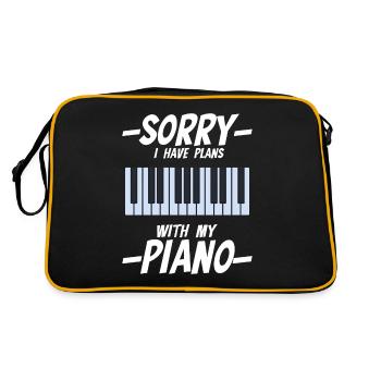 Pianiste Piano Keys - Sac Retro - noir/or - Dos