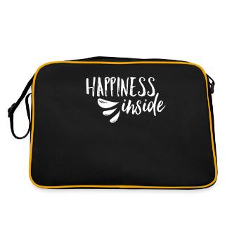 Happiness inside - Retro Bag - black/gold - Back