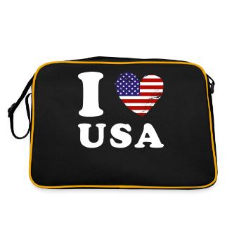 J’adore les États-Unis - Sac Retro - noir/or - Dos