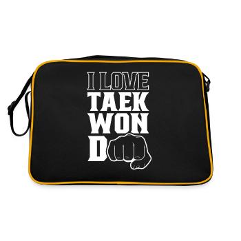 J’adore Taekwondo Arts Martiaux Tae Kwon Do Coach - Sac Retro - noir/or - Dos