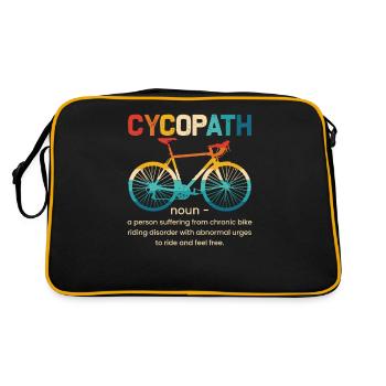 Cyclisme Noun Cycopath, VTT - Sac Retro - noir/or - Dos