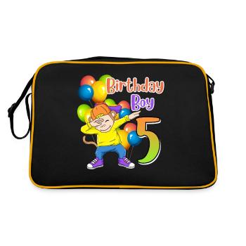 Anniversaire Garçon 5 ans 5ème anniversaire garçon - Sac Retro - noir/or - Dos