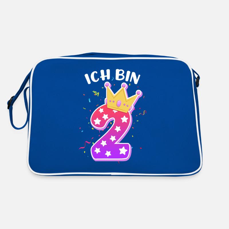 Ich bin 2 Jahre 2. Geburtstag Mädchen Retro Tasche