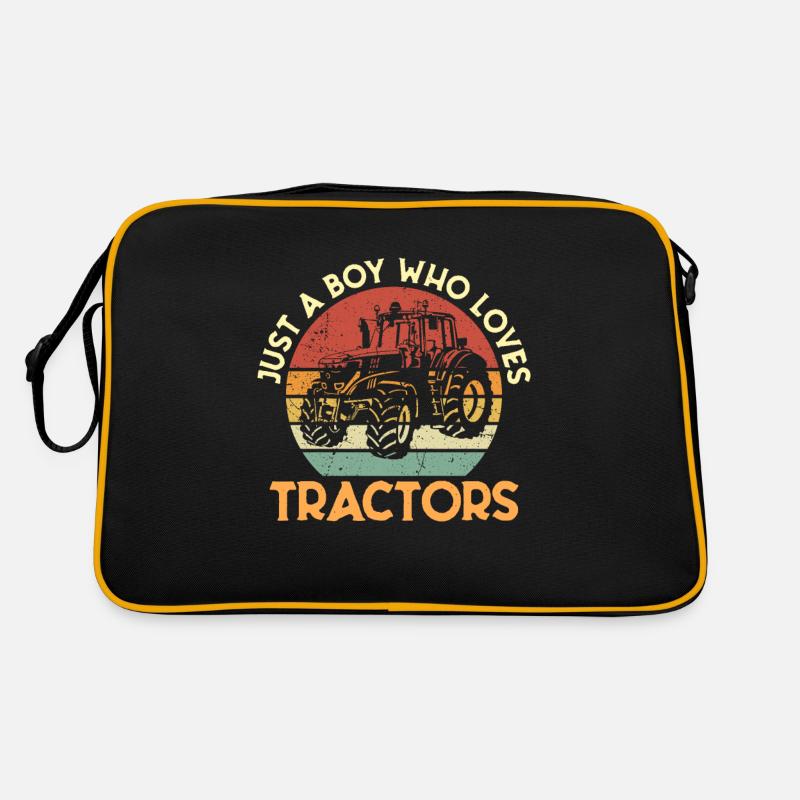 Juste un garçon qui aime les tracteurs Sac Retro