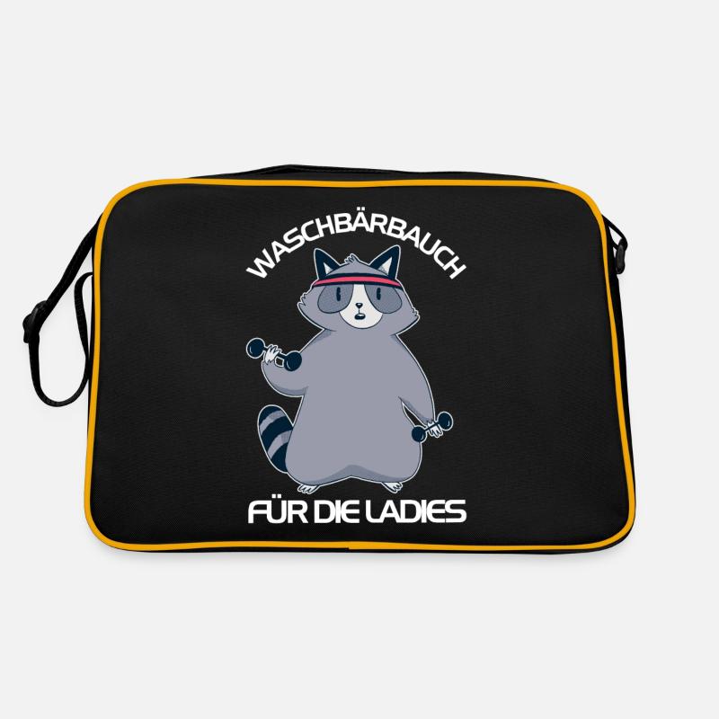 Waschbärbauch Waschbär Bierbauch Bier Biertrinker Retro Tasche