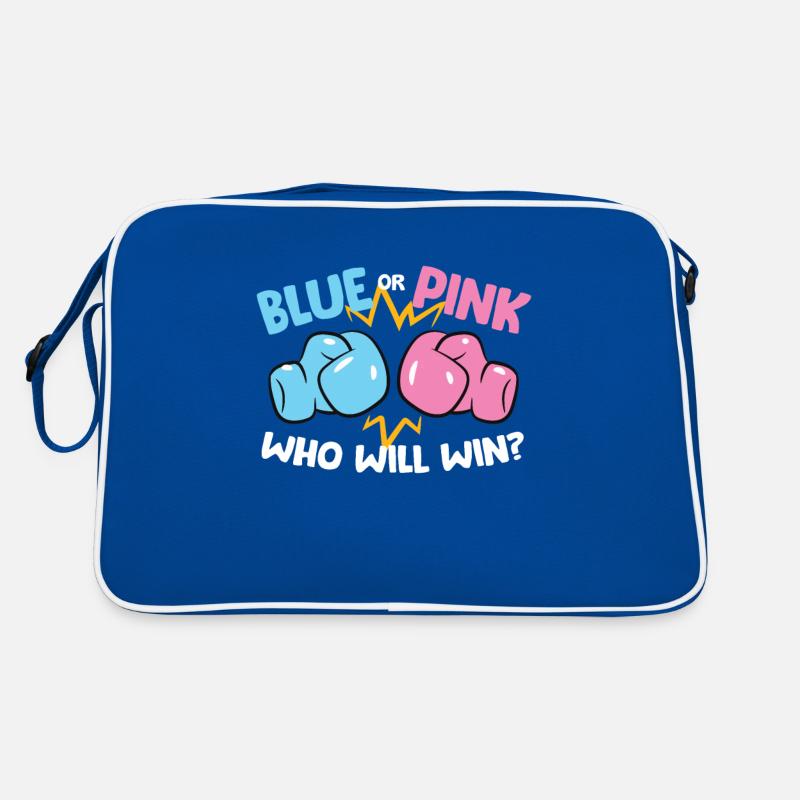 Blau oder Rosa Wer wird gewinnen Lustige Retro Tasche