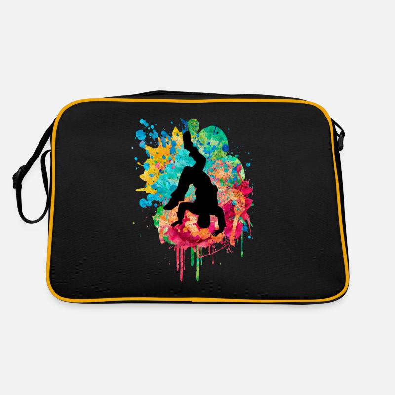 Breakdancer - PopArt Style - Sac Retro - noir/or