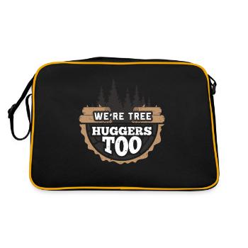 We're Tree Huggers Too Gift for a Logger - Retro Bag - black/gold - Back