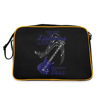Drôle de basse que je pourrais avoir l’air d’écouter - Sac Retro - noir/or - Dos