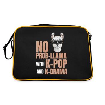 No Prob-Llama with K-Pop & K-Drama Kpop Music Lama - Retro Bag - black/gold - Back