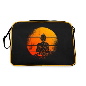 Méditation Bouddha statue Bouddha - Sac Retro - noir/or - Dos