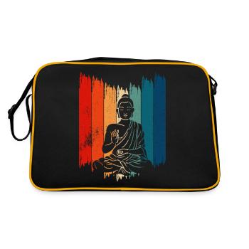 Bouddha méditatif Bouddha vintage - Sac Retro - noir/or - Dos