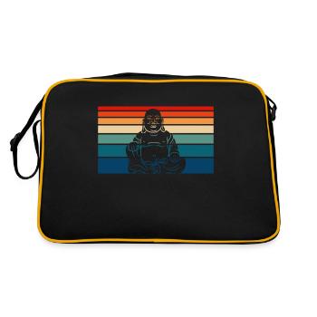 Bouddha méditatif Bouddha vintage - Sac Retro - noir/or - Dos