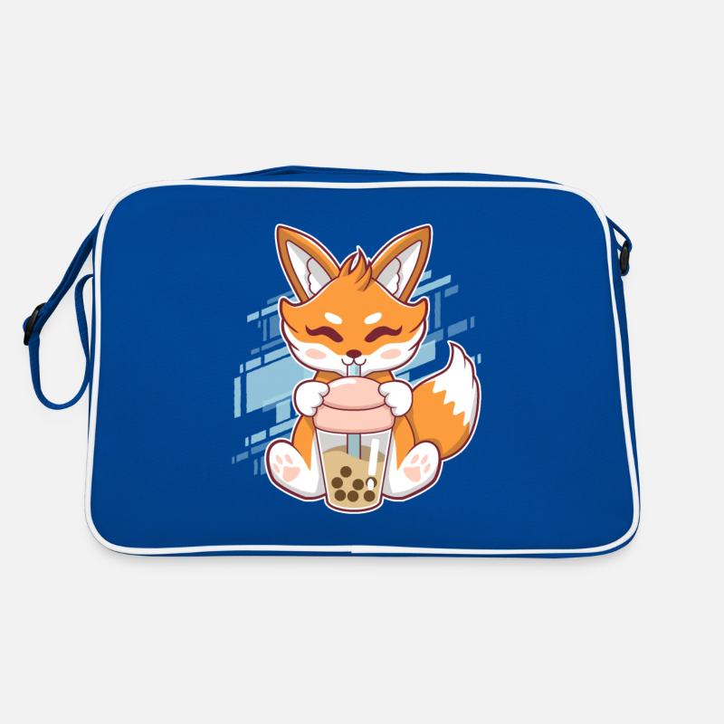 Süßer Fuchs Boba Fuchs Bubble Tea Kawaii Japan Retro Tasche