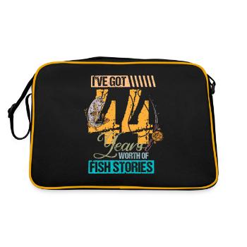 44e anniversaire Pêcheur Pêcheur Vintage Cadeau - Sac Retro - noir/or - Dos