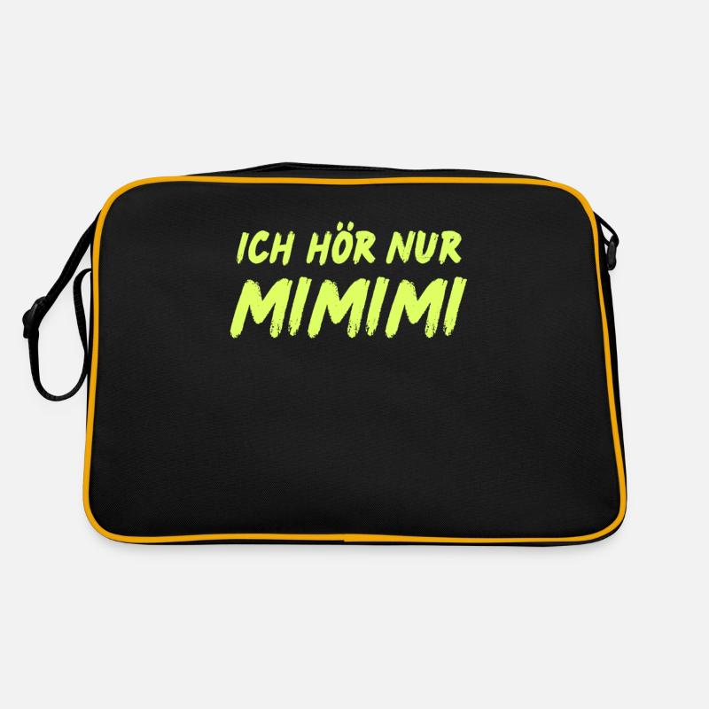 Mimimi - Retro Tasche - Schwarz/Gold