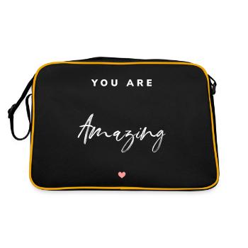 You are Amazing - Retro Bag - black/gold - Back