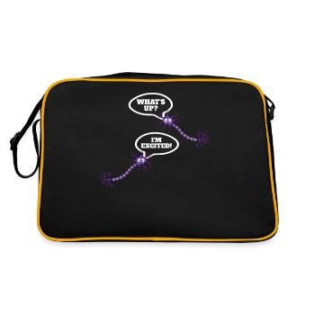 Neuroscience Neuron Neurologist Joke - Retro Bag - black/gold - Back