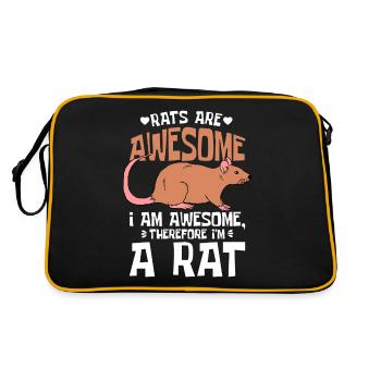 Grand rat, je suis un rat - Sac Retro - noir/or - Dos