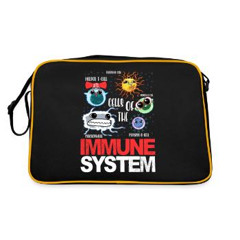 Immune System Cells Biology Cell Science Funny - Retro Bag - black/gold - Back