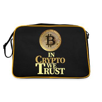 In Crypto We Trust Bitcoin Cryptocurrency - Retro Bag - black/gold - Back