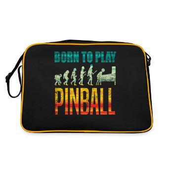 Pinball Flipperautomat Hobby Spielhalle - Retro Tasche - Schwarz/Gold - Hinten