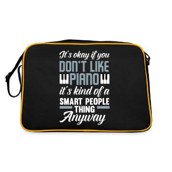 Funny Piano Player Piano Piano Pianist - Retro Bag - black/gold - Back