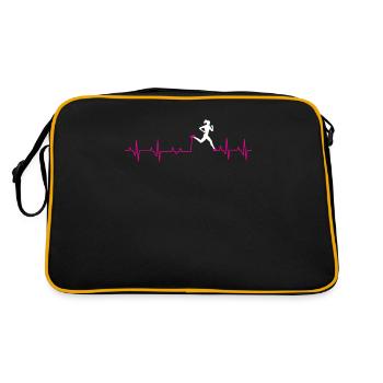 Fun Running Runner Run Gift - Retro Bag - black/gold - Back