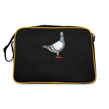 Pigeon I Motif pigeon voyageur pour colombophiles - Sac Retro - noir/or - Dos