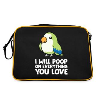 Je vais faire caca sur tout ce que tu aimes - Sac Retro - noir/or - Dos