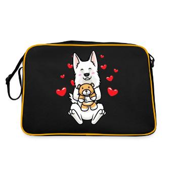 Berger Blanc Suisse Chien Blanc Suisse - Sac Retro - noir/or - Dos