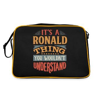 Es ist eine Ronald-Sache, die Sie nicht verstehen würden - - Retro Tasche - Schwarz/Gold - Hinten