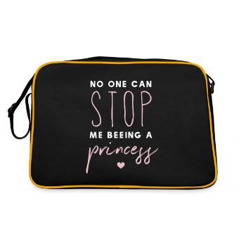 Prinzessin - Retro Tasche - Schwarz/Gold - Hinten